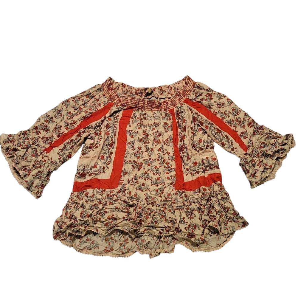 Democracy Off The Shoulder Floral Ruffle Blouse - BRAND NEW WITH TAGS